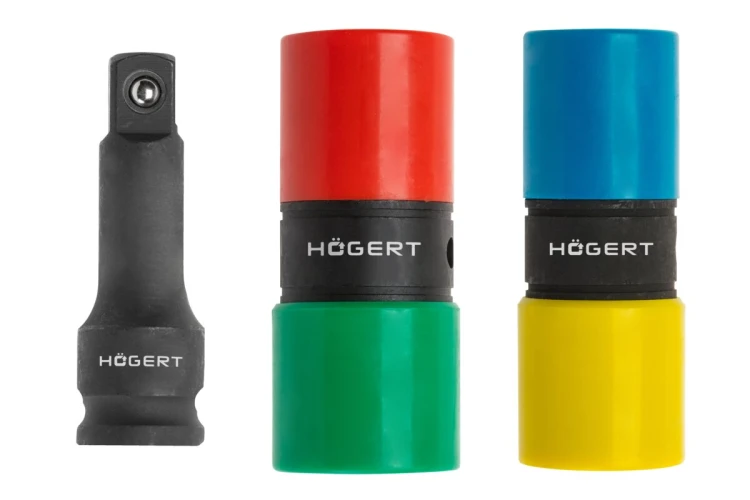 Hogert Technik HT4R006 – zestaw nasadek udarowych dwustronnych 1/2 cala z przedłużką