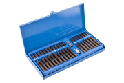 Hogert Technik HT1S405 – zestaw 40 końcówek wkrętakowych HEX TORX SPLINE ze stali S2