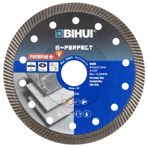 Tarcza diamentowa do gresu BIHUI B-Perfect Super Thin Turbo 125x22,23 mm DCBN5