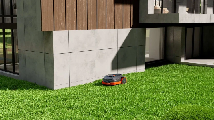Kosiarka automatyczna Segway Navimow X315E precyzyjnie przycinająca krawędzie darni wzdłuż chodnika