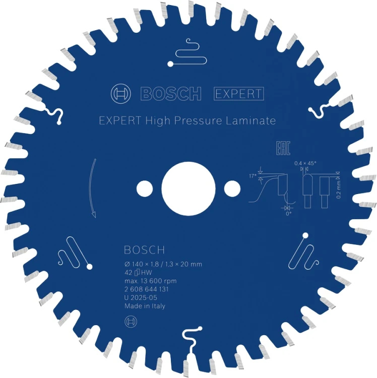 Tarcza pilarska do laminatu HPL Bosch EXPERT High Pressure Laminate 140x20 mm 2608644131