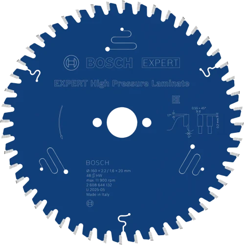 Tarcza pilarska do laminatu HPL Bosch EXPERT High Pressure Laminate 160x20 mm 2608644132