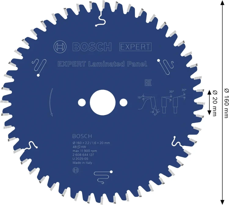 Zęby z węglika spiekanego Microteq tarczy Bosch EXPERT Laminated Panel 160 mm 48Z