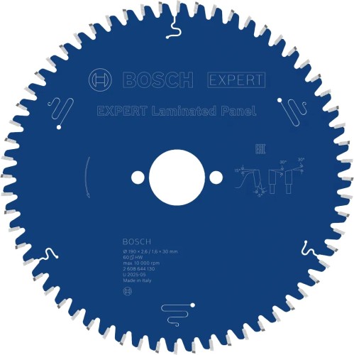Tarcza pilarska do płyt laminowanych Bosch EXPERT Laminated Panel 190x30 mm 2608644130