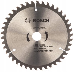BOSCH TARCZA PIŁA 160 mm  42z  PANELE ALUMINIUM
