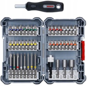 BOSCH ZESTAW KOŃCÓWEK BITÓW BITY 45szt. Z UCHWYTEM
