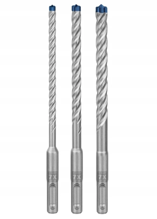 Zestaw 3 szt. wierteł do betonu zbrojonego Bosch EXPERT SDS Plus-7X 2608900196