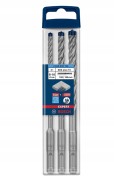 Oryginalne opakowanie zestawu 3 wierteł Bosch EXPERT SDS Plus-7X 2608900196