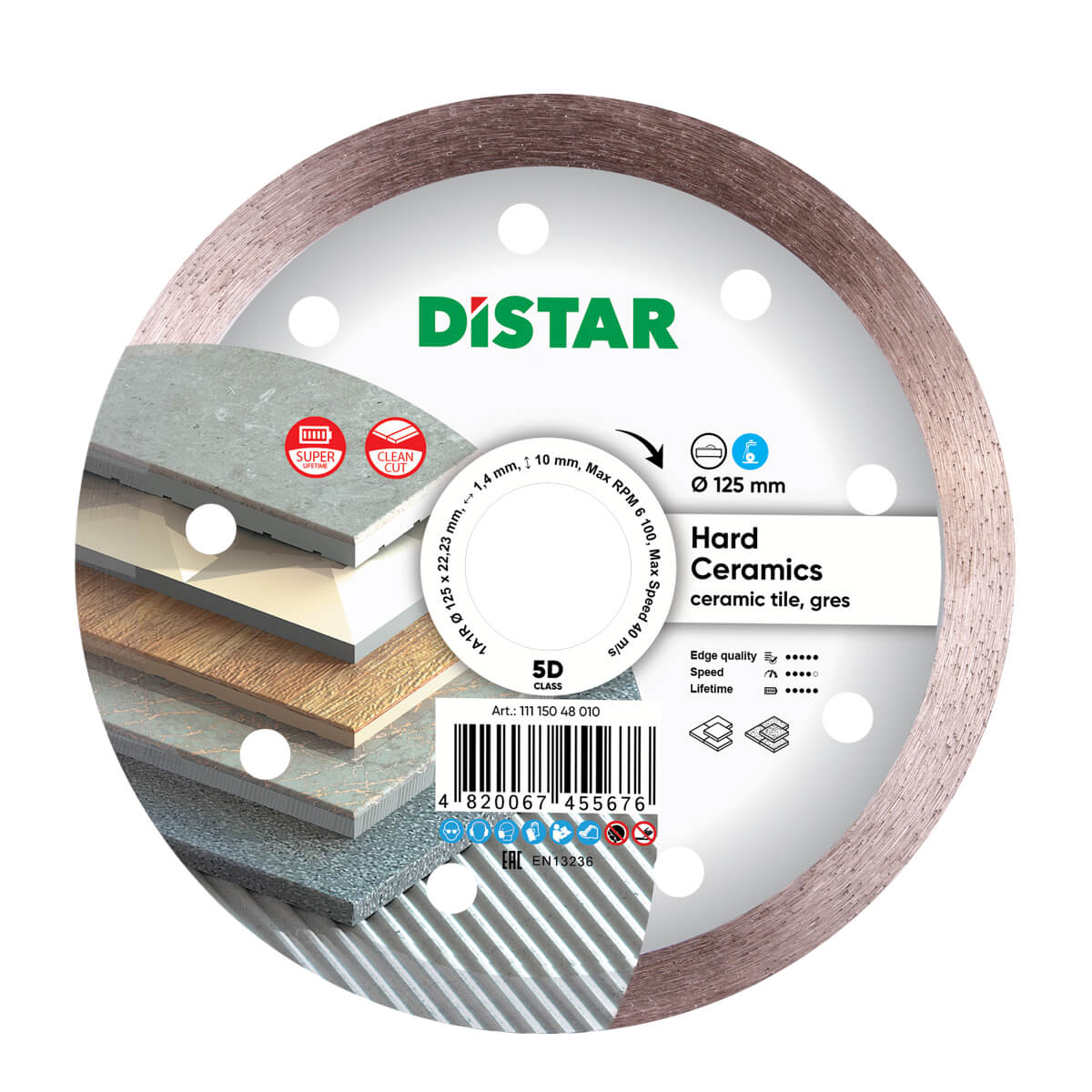 Tarcza diamentowa 125mm HARD CERAMICS