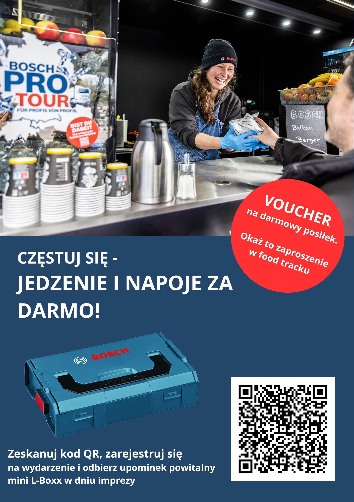 Bosch PRO Tour 2026 - rejestracja, food truck i upominek powitalny